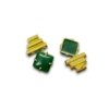 3 pipe golden dark emerald green stone stud earring by silly owl.jpg(2)