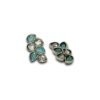 Drop cluster oxidised earrings light sky blue and diamond by silly owl(3)