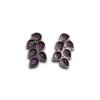 Drop cluster oxidised earrings purple amethyst lavender and diamond by silly owl(1)