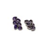 Drop cluster oxidised earrings purple amethyst lavender and diamond by silly owl(2)