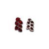 Drop cluster oxidised earrings ruby red and diamond by silly owl(2)