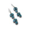 Layered drop hanging earring blue stone by silly owl(1)