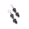 Layered drop hanging earring ruby red stone by silly owl(2)