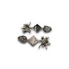 brass finish yellow oxidised bird hanging with pearls stud earrings by silly owl(2)