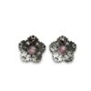 cute elegant floral oxidised earrings filigree work with pink stone by silly owl(1)