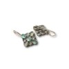 diamond shaped oxidised earring jewellery aqua green stone by silly owl(2)