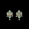 elegant oxidised light blue and pink stud earring by silly owl(1)