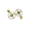 green circular stud geometrical golden by silly owl(2)