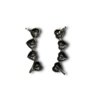 layered heart love oxidised ear cuff hooks modern earrings by silly owl(1)