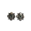 oxidised earring temple jewellery mandala lotus flower with green stone by silly owl(2)