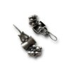 oxidised earring temple jewellery shiv ghunroo trishul hanging earring by silly owl(3)