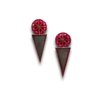 oxidised earring tribal hand painted jewellery floral look magenta red color ice cream shaped by silly owl premium brass(2)