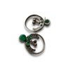 oxidised earring tribal jewellery green stone stud by silly owl(1)