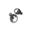 oxidised earring tribal jewellery red stone with diamond look stud by silly owl