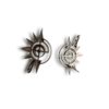 oxidsed silver look alike earring stud ear cuff hook tribal jewellery navigation star compass earring by silly owl(1)