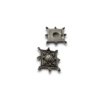 tribal square oxidised square studs by silly owl(1)