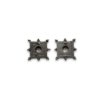 tribal square oxidised square studs by silly owl(2)