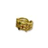 3 line multi colour diamond stones look western adjustable anti tarnish ring jewelry by silly owl(2)