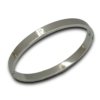 6 mm plain silver rhodium cuff kada bracelet bangle by silly owl