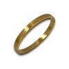 6mm dainty curve design plain kada bangle gold finish by silly owl