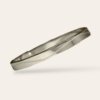 6mm plain silver cuff kada bracelet bangle with a wave spiral line in the center by silly owl (1)