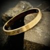 8mm bold versace design embossing gold gloss cuff bracelet unisex kada by silly owl