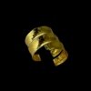 Asymmetrical gold electroplating finish cuff Kada bracelet of an Egyptian look by silly owl (2)