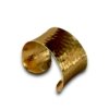 Beaten look 2 inch wide cuff bracelet Kada with gold electroplating finish by silly owl