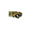 Black enamel jaguar western statement jewellery adjustable anti tarnish ring with a gold finish by silly owl (3)