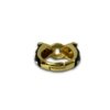 Black enamel jaguar western statement jewellery adjustable anti tarnish ring with a gold finish by silly owl (5)