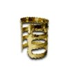 Laser cut rightism look modern cuff bracelet Kada with gold electroplating finish by silly owl (1)