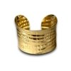 Leather fabric look cuff bracelet Kada with gold electroplating finish by silly owl