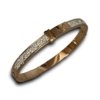 Michael Kors rose gold finish cuff bracelet bangle kada with studded diamonds by silly owl