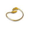 Minimal feather adjustable cuff Kada with gold electroplating finish by silly owl