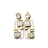 Natural stone baroque pearls gold finish earring part wear cocktail dress by silly owl(1)