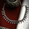 Oxidised kolhapuri tribal necklace double design by silly owl