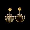 Pearl rain drops gold finish earring by silly owl