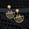 Pearl rain drops gold finish earring by silly owl