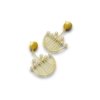 Pearl rain drops gold finish earring by silly owl(1)