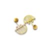 Pearl rain drops gold finish earring by silly owl(2)