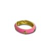 Pink enamel gold finish minimal studded western look adjustable water resistant anti tarnish colour pop rings by silly owl(2)