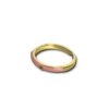 Thin minimal Light pink enamel gold finish minimal studded western look adjustable water resistant anti tarnish colour pop rings by silly owl(4)