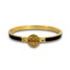 Tory Burch look golf cuff bracelet Kada with black enamel by silly owl