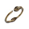 a dainty hinge clasp serpent face rose gold finish cuff kada bangle by silly owl