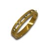 alternate evil eye and ad diamond stone cuff kada bracelet band bangle with a gold finish by silly owl