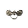 an oxidised finish floral filigree long ring with a diamond stone by silly owl