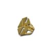 asymmetrical gold finish abstract quirky western look jewelry with a six triangle design adjustable anti tarnish water resistant rings by silly owl(2)