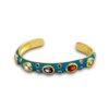 blue enamel pop colours cuff kada with multi colour stones and gold finish(1)