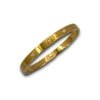 cartier look alike glossy gold finish cuff kada bracelet band with alternate diamond stone by silly owl