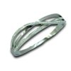 curve and spiral over lapping look silver finish with studded diamonds cuff kada bangle design by silly owl (1)